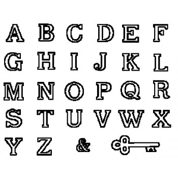 Large Alphabet & Key/Store bogstaver & nøgle